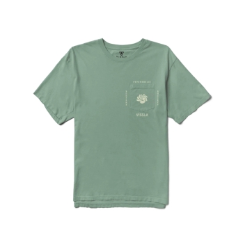 VISSLA WAVE RACERS ORGANIC POCKET TEE JADE