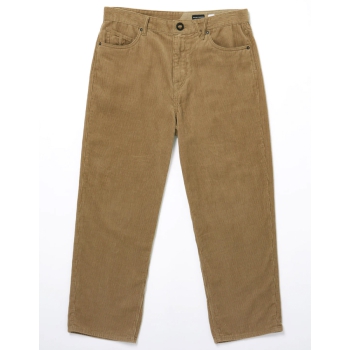 VOLCOM BILLOW TAPERED CORDUROY TROUSERS KHAKI