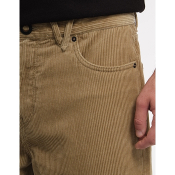 VOLCOM BILLOW TAPERED CORDUROY TROUSERS KHAKI