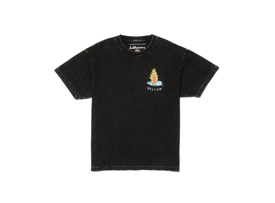 VOLCOM BOB MOLLEMA 1 T-SHIRT LIGHT ACID BLACK