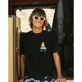 VOLCOM BOB MOLLEMA 1 T-SHIRT LIGHT ACID BLACK