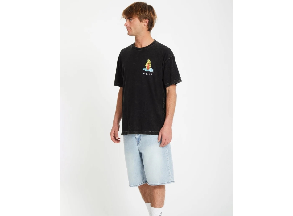 VOLCOM BOB MOLLEMA 1 T-SHIRT LIGHT ACID BLACK