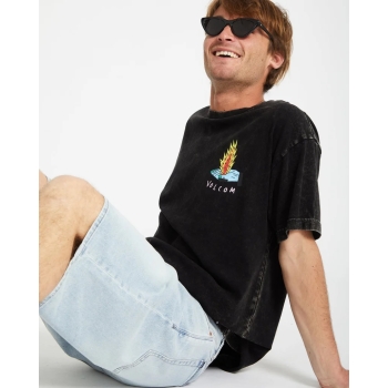 VOLCOM BOB MOLLEMA 1 T-SHIRT LIGHT ACID BLACK