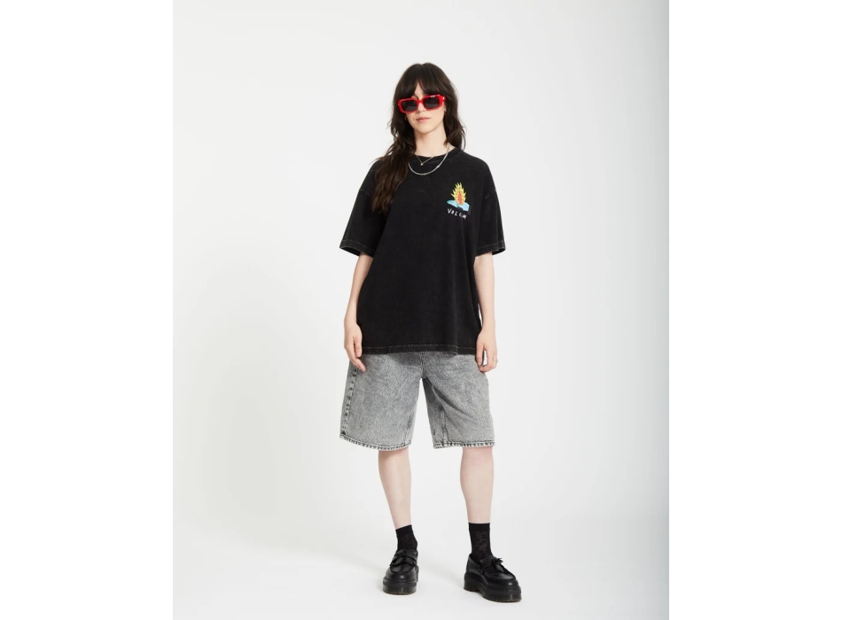 VOLCOM BOB MOLLEMA 1 T-SHIRT LIGHT ACID BLACK