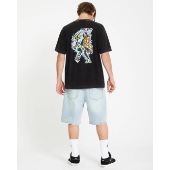 VOLCOM BOB MOLLEMA 1 T-SHIRT LIGHT ACID BLACK