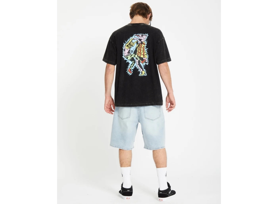 VOLCOM BOB MOLLEMA 1 T-SHIRT LIGHT ACID BLACK