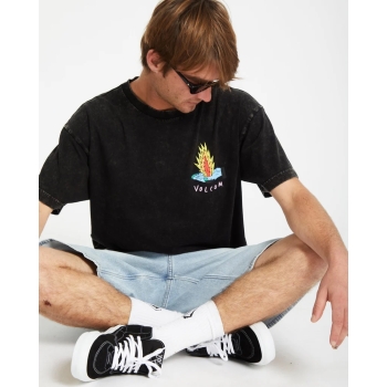 VOLCOM BOB MOLLEMA 1 T-SHIRT LIGHT ACID BLACK