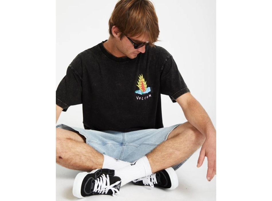 VOLCOM BOB MOLLEMA 1 T-SHIRT LIGHT ACID BLACK