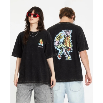 VOLCOM BOB MOLLEMA 1 T-SHIRT LIGHT ACID BLACK