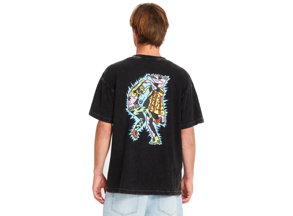 VOLCOM BOB MOLLEMA 1 T-SHIRT LIGHT ACID BLACK