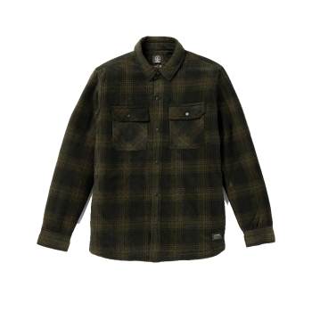 VOLCOM BOWERED FLEECE LONG SLEEVE SHIRT BISON