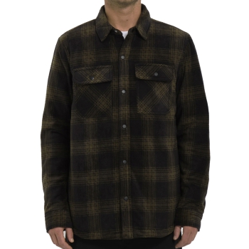 VOLCOM BOWERED FLEECE LONG SLEEVE SHIRT BISON