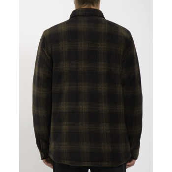 VOLCOM BOWERED FLEECE LONG SLEEVE SHIRT BISON