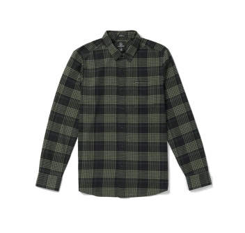 VOLCOM CADEN PLAID SHIRT BLACK