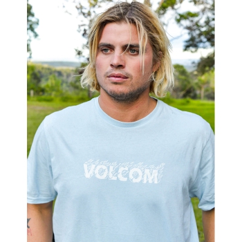 VOLCOM FIREFIGHT SHORT SLEEVE TEE MISTY BLUE