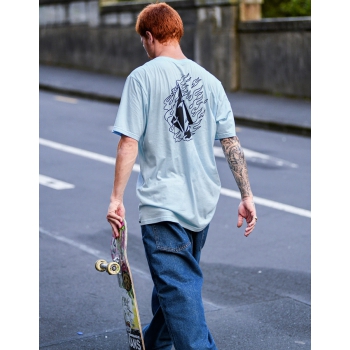 VOLCOM FIREFIGHT SHORT SLEEVE TEE MISTY BLUE