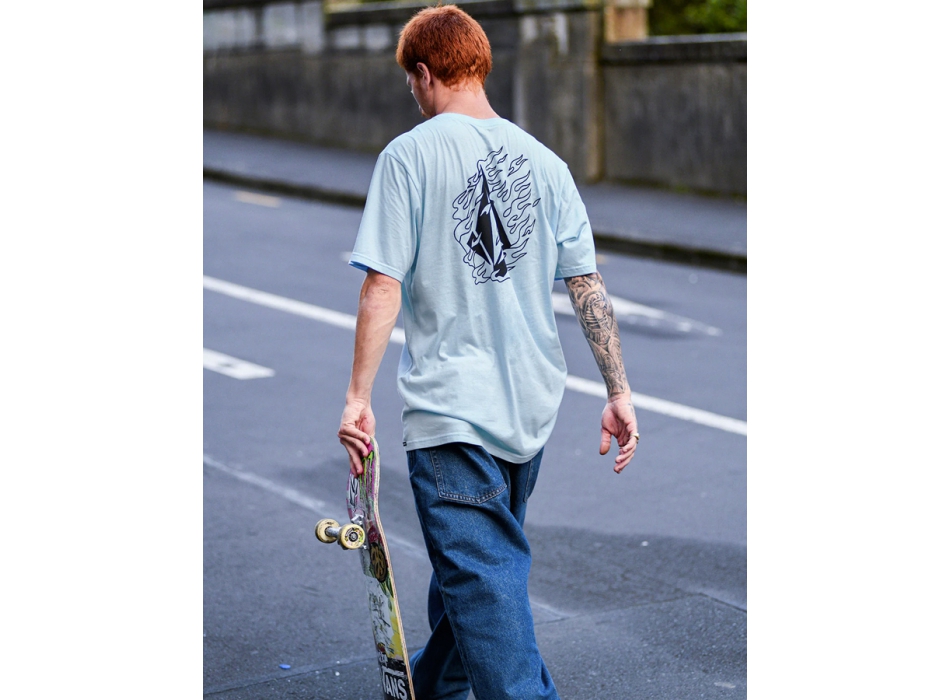 VOLCOM FIREFIGHT SHORT SLEEVE TEE MISTY BLUE