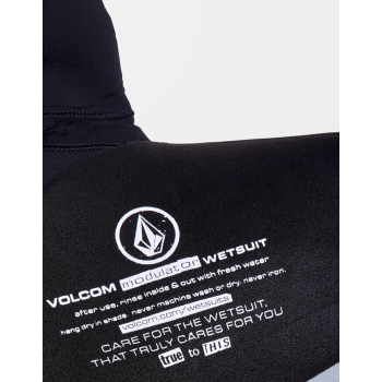 VOLCOM MODULATOR 5/4/3MM HOODED CHEST ZIP WETSUIT BLACK