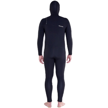 VOLCOM MODULATOR 5/4/3MM HOODED CHEST ZIP WETSUIT BLACK