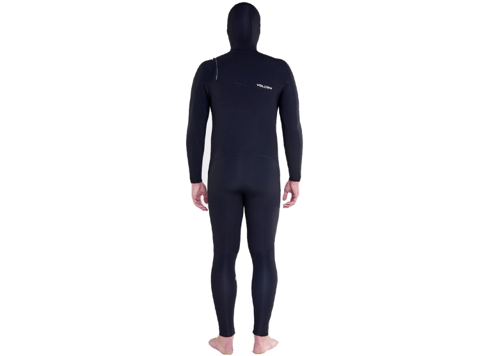 VOLCOM MODULATOR 5/4/3MM HOODED CHEST ZIP WETSUIT BLACK