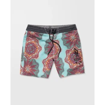 VOLCOM PCS STAR SHIELDS STONEY BOARDSHORT 18" BLACK