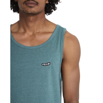VOLCOM PISTOL STONE TANK TOP HEATHER RIFLE GREEN