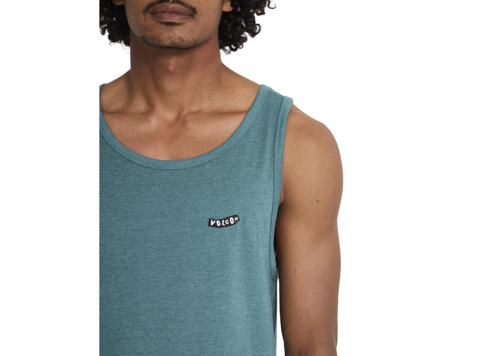 VOLCOM PISTOL STONE TANK TOP HEATHER RIFLE GREEN