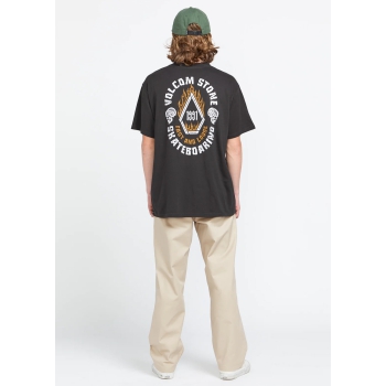 VOLCOM SKATE VITALS FAST N LOOSE SHORT SLEEVE TEE STEALTH