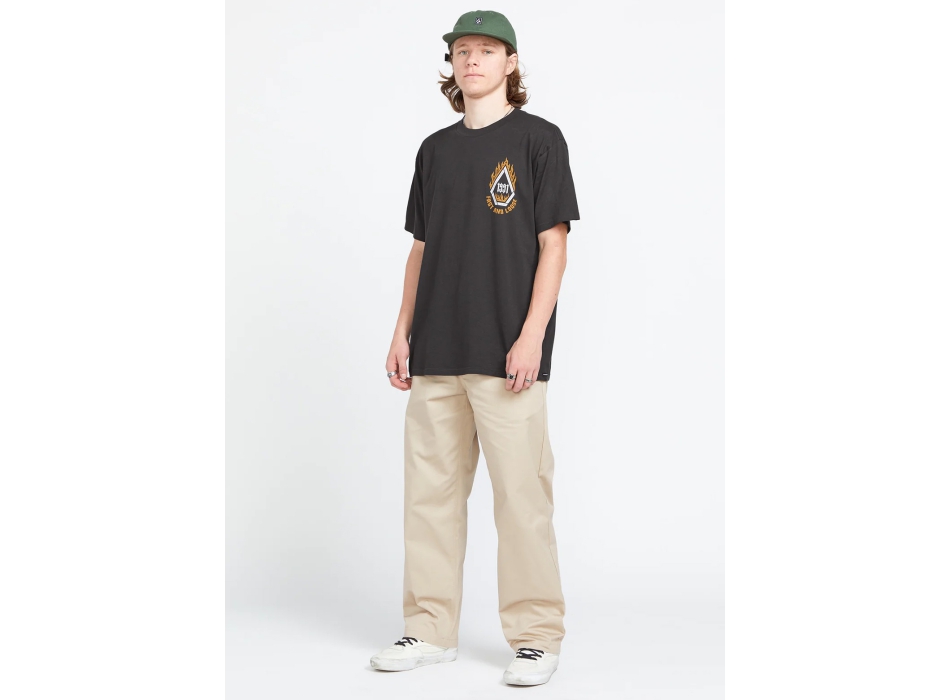 VOLCOM SKATE VITALS FAST N LOOSE SHORT SLEEVE TEE STEALTH