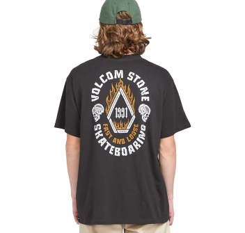 VOLCOM SKATE VITALS FAST N LOOSE SHORT SLEEVE TEE STEALTH