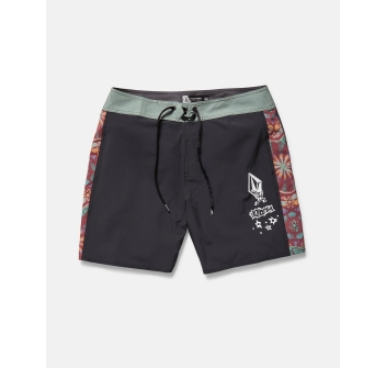 VOLCOM STAR SHIELDS FA ARTIST MOD BOARDSHORT 18" STEALTH