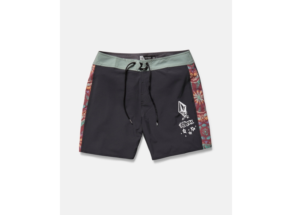 VOLCOM STAR SHIELDS FA ARTIST MOD BOARDSHORT 18" STEALTH