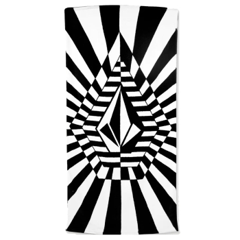 VOLCOM STONENARY TOWEL BLACK WHITE