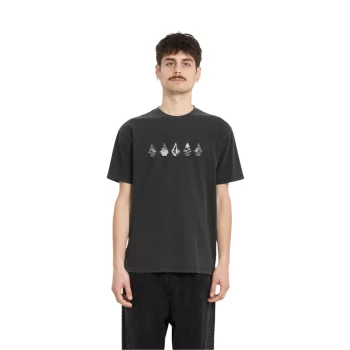VOLCOM T-SHIRT LUNAR PHASES BLACK