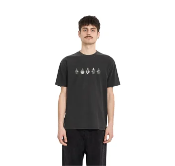 VOLCOM T-SHIRT LUNAR PHASES BLACK