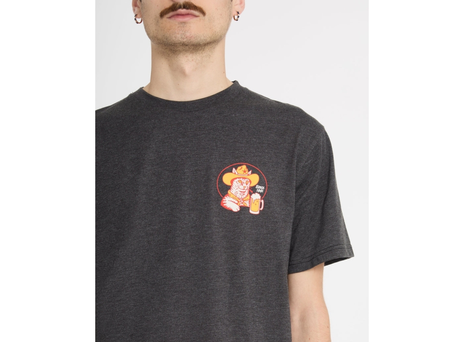 VOLCOM T-SHIRT MEOWDY HEATHER BLACK