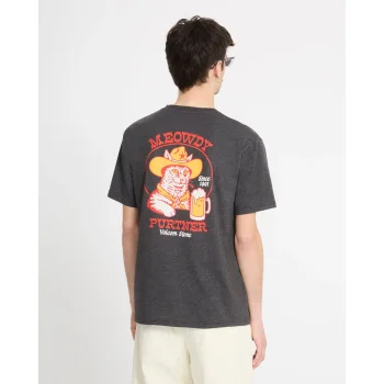 VOLCOM T-SHIRT MEOWDY HEATHER BLACK