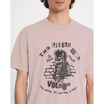VOLCOM T-SHIRT PUNKAT PW BARK BROWN