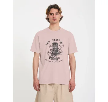 VOLCOM T-SHIRT PUNKAT PW BARK BROWN