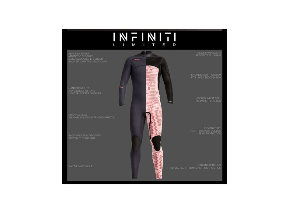 XCEL 4/3 INFINITI X2 WETSUIT BLACK 2018/19