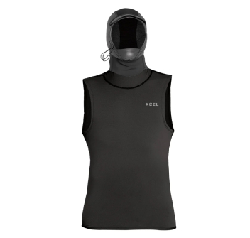 XCEL MENS INSULATE-XR VEST W/2MM HOOD W/BILL & DAM